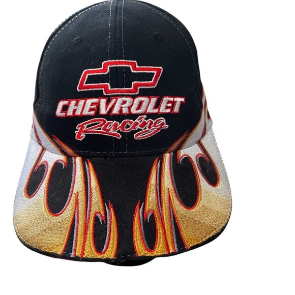 VTG Chevrolet Racing Flame Cap Chevy NASCAR Street Y2K Retro Hot Rod Earnhardt - Picture 2 of 7